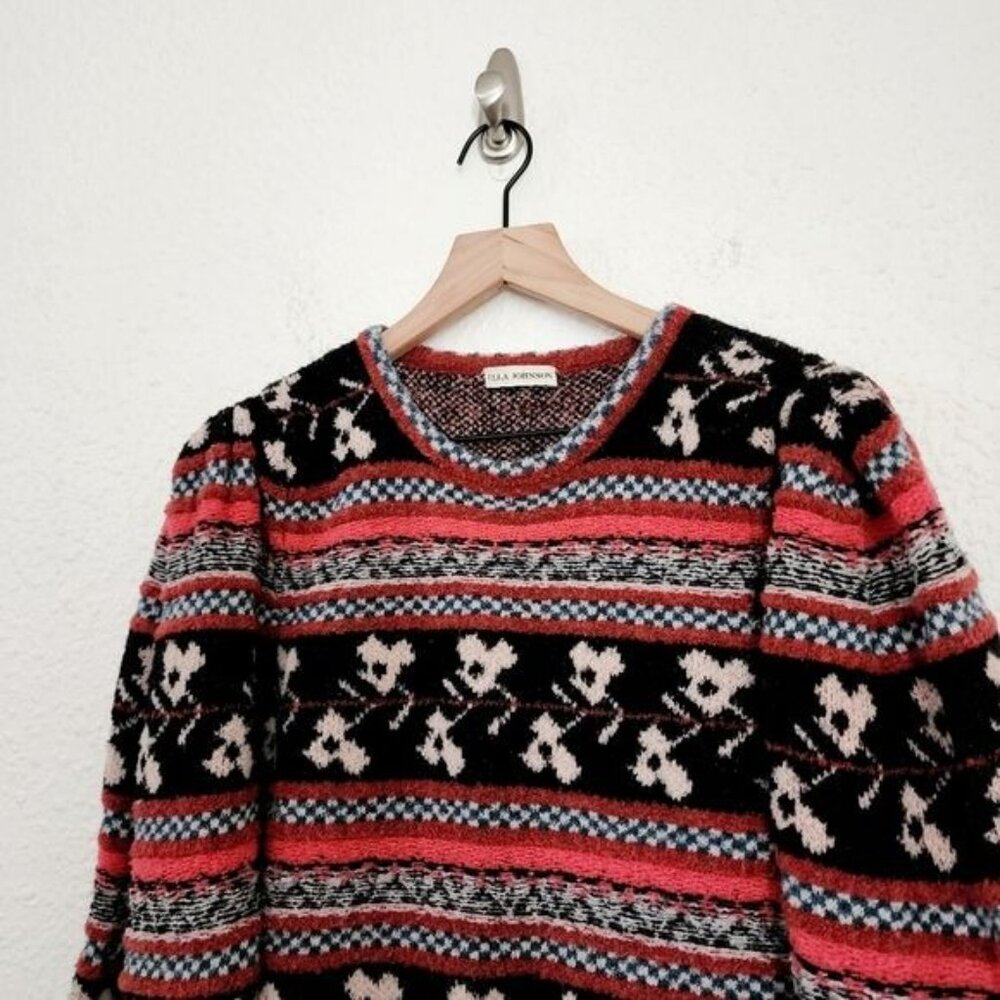 Ulla Johnson Nona Fair Isle Sweater Size Women's Size Large Wool Blend - Picture 8 of 10